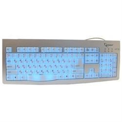 Gembird KB-9848L Silver/Blue PS/2 - фото 2525