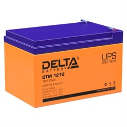 Аккумулятор Delta DTM 1212 (12В, 12Ач) AGM - фото 5016